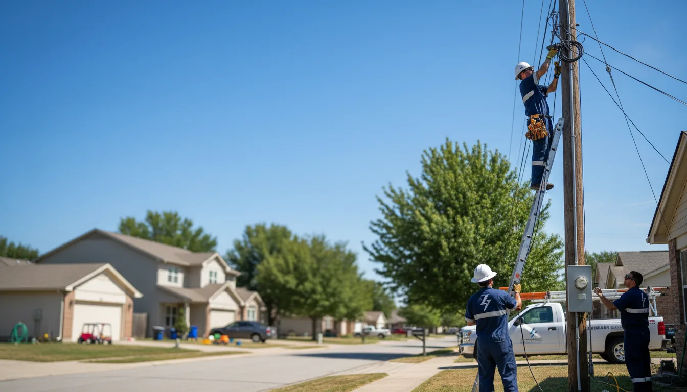 Residential electrician providing installation services in Stockton, IL